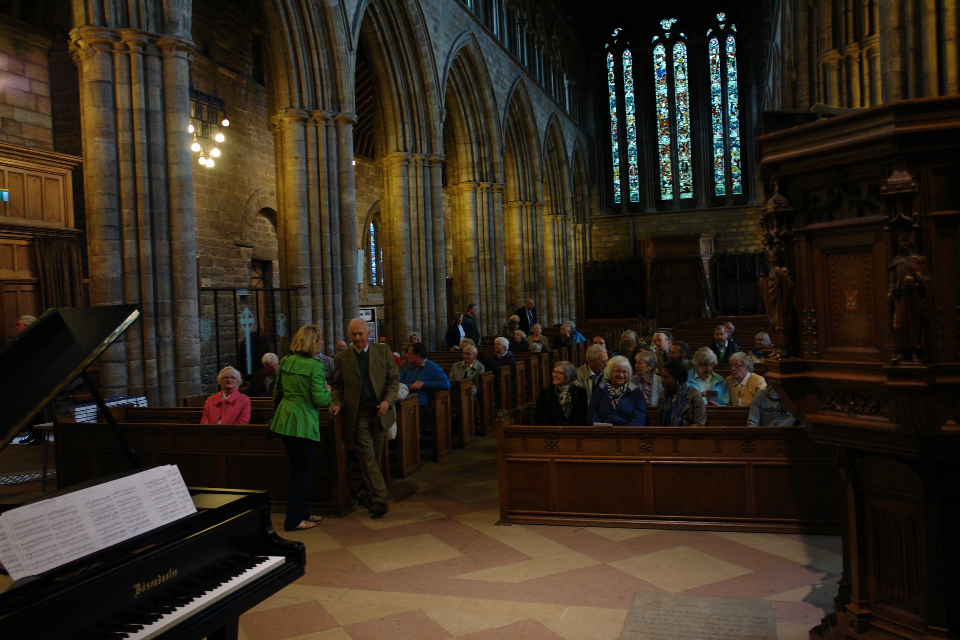 Dunblane Cathedral shortly before the performance